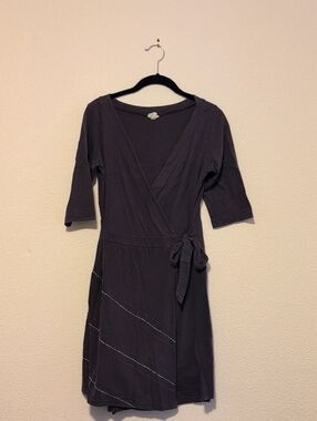 Women's Wrap Dress in Dark Purple